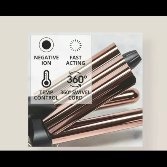 FOXYBAE Rose Gold Wavy Baby Triple Waver NIB MSRP $220 - Picture 15 of 16